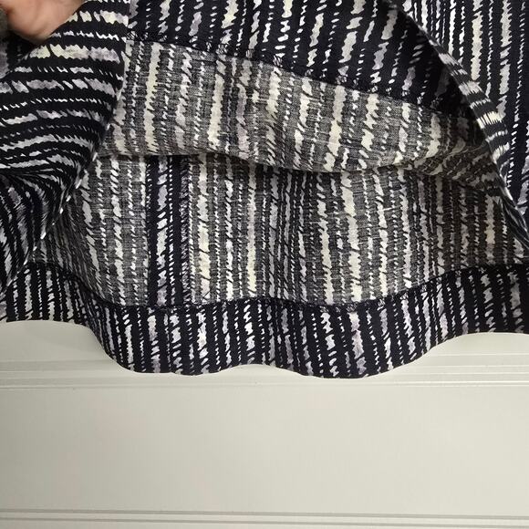 Women's LOFT Blue & Purple Striped Linen Blend Unlined Skirt | Size 6 - Picture 6 of 9